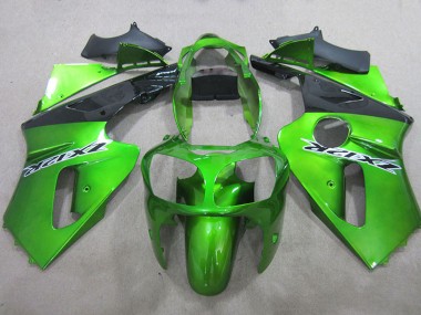 Buy 2000-2001 Kawasaki ZX12R Motorcycle Fairings - Green Matte Black UK