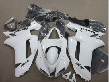 Buy 2007-2008 Kawasaki ZX6R Motorcycle Fairings - White UK