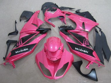 Buy 2009-2012 Kawasaki ZX6R Motorcycle Fairings - Pink Black Monster UK