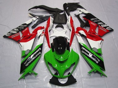 Buy 2009-2012 Kawasaki ZX6R Motorcycle Fairings - White Red Green Glossy Black UK
