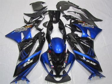 Buy 2009-2012 Kawasaki ZX6R Motorcycle Fairings - Blue Glossy Black Elf Touch4 Monster Bridgestone UK