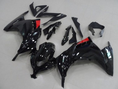 Buy 2013-2018 Kawasaki ZX300R Motorcycle Fairings - Glossy Black Red UK