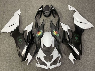 Buy 2019-2022 Kawasaki ZX6R Motorcycle Fairings - White Black Happy Face UK