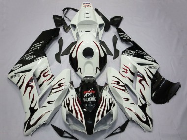 Buy 2004-2005 Honda CBR1000RR Motorcycle Fairings - White Glossy Black Red Flame UK