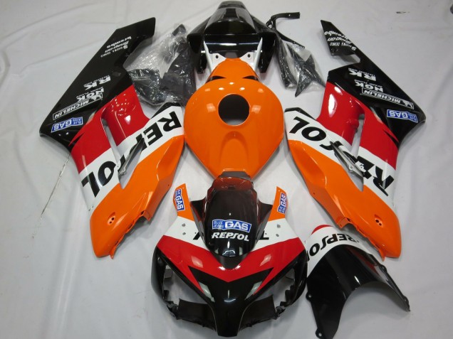 2004-2005 Honda CBR1000RR Motorcycle Fairings Kit - Orange White Red Glossy Black Repsol UK