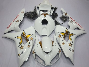 Buy 2006-2007 Honda CBR1000RR Motorcycle Fairings - White Gold Star Energy Drink UK