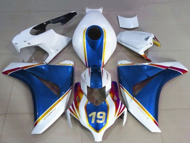 Buy 2008-2011 Honda CBR1000RR Motorcycle Fairings - White Blue Yellow Red 19 UK
