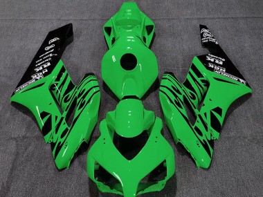 Buy 2004-2005 Honda CBR1000RR Motorcycle Fairings - Green Glossy Black Flame UK
