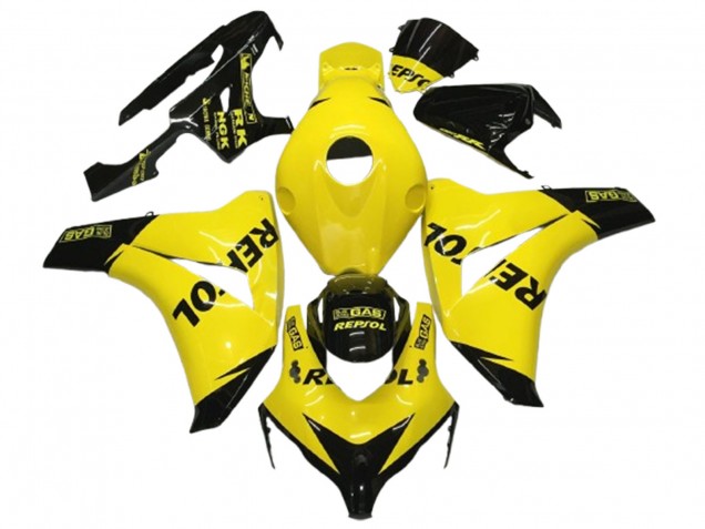 2008-2011 Honda CBR1000RR Motorcycle Fairings - Yellow Black Glossy Repsol UK