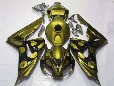 Buy 2006-2007 Honda CBR1000RR Motorcycle Fairings - Glossy Yellow Glossy Black Flame UK