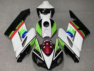 Buy 2004-2005 Honda CBR1000RR Motorcycle Fairings - White Green Red Glossy Black Star UK