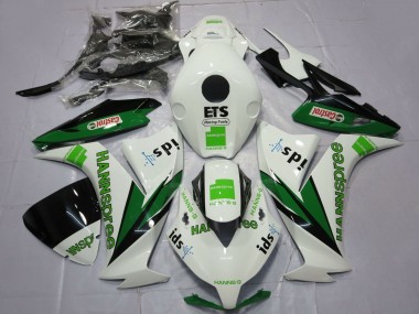 Buy 2012-2016 Honda CBR1000RR Motorcycle Fairings - White Green Glossy Black Hannspree Castrol UK