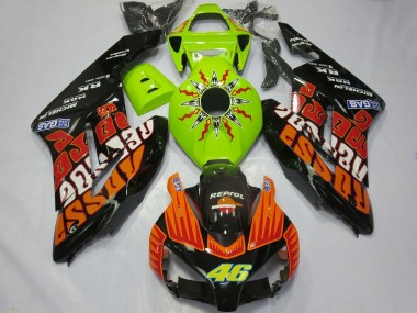 Buy 2004-2005 Honda CBR1000RR Motorcycle Fairings - Lime Green Orange Glossy Black Rossi 46 UK
