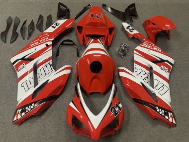Buy 2004-2005 Honda CBR1000RR Motorcycle Fairings - White Red Liverpool 21 UK