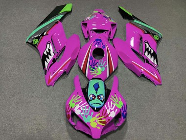 Buy 2004-2005 Honda CBR1000RR Motorcycle Fairings - Pink Green Black Shark UK
