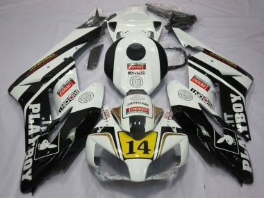 Buy 2004-2005 Honda CBR1000RR Motorcycle Fairings - White Glossy Black Yellow Playboy 14 UK
