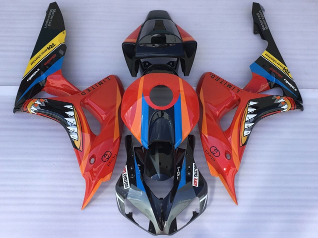 2006-2007 Honda CBR1000RR Motorcycle Fairings - Red Blue Yellow Glossy Black Shark UK
