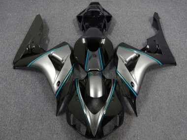 Buy 2006-2007 Honda CBR1000RR Motorcycle Fairings - Silver Blue Glossy Black Pinstripe UK