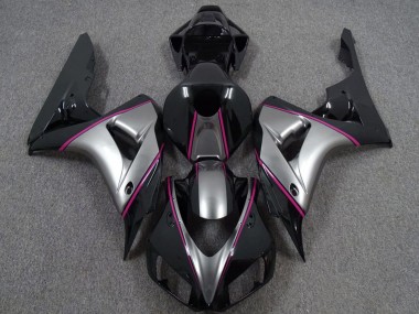 Buy 2006-2007 Honda CBR1000RR Motorcycle Fairings - Silver Pink Glossy Black Pinstripe UK