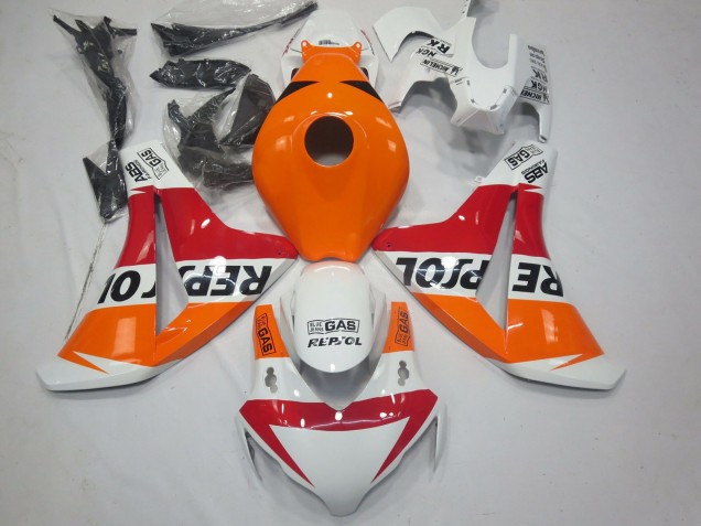 2008-2011 Honda CBR1000RR Motorcycle Fairings - Orange White Red Glossy Black Repsol UK