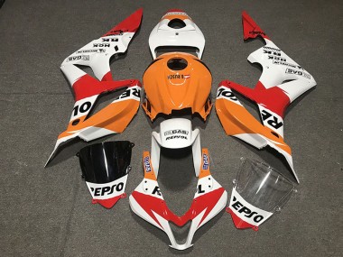 Buy 2007-2008 Honda CBR600RR Motorcycle Fairing - Orange White Red Glossy Black Repsol Style UK