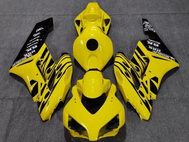 Buy 2004-2005 Honda CBR1000RR Motorcycle Fairings - Yellow Glossy Black Flame UK