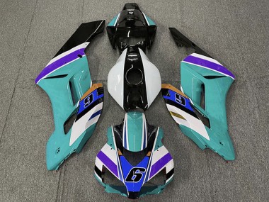 Buy 2004-2005 Honda CBR1000RR Motorcycle Fairings - White Teal Blue Purple Black 6 UK