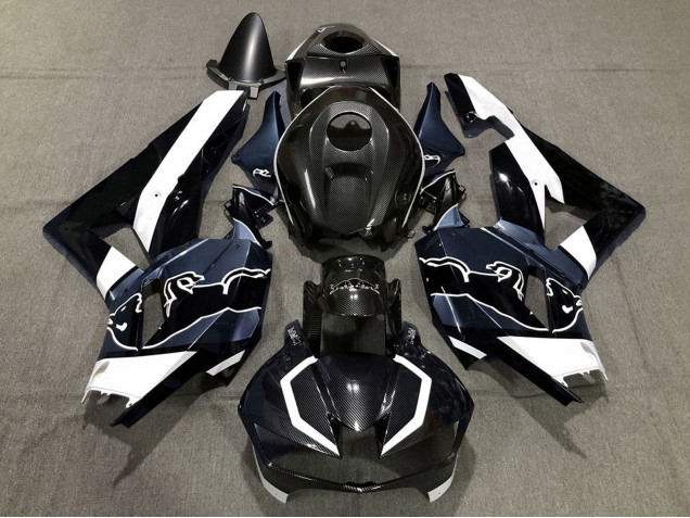 2013-2026 Honda CBR600RR Motorcycle Fairings - Black Carbon Fiber White Blue Bull UK