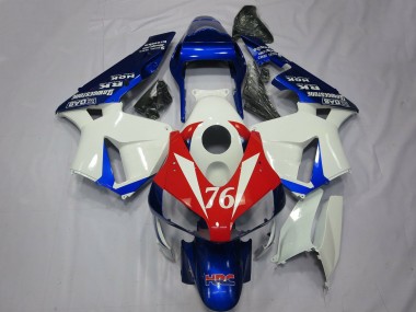 Buy 2003-2004 Honda CBR600RR Motorcycle Fairings - White Red Blue HRC 76 UK