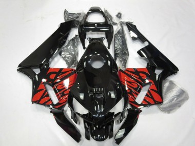 Buy 2005-2006 Honda CBR600RR Motorcycle Fairings - Glossy Black and Tribal Red UK