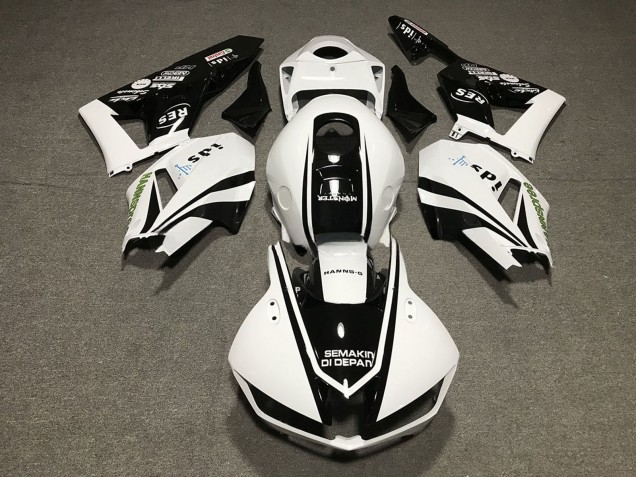 2013-2026 Honda CBR600RR Motorcycle Fairings - White Glossy Black UK