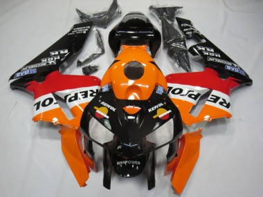 Buy 2005-2006 Honda CBR600RR Motorcycle Fairings - Orange Red White Black Bottom Repsol UK