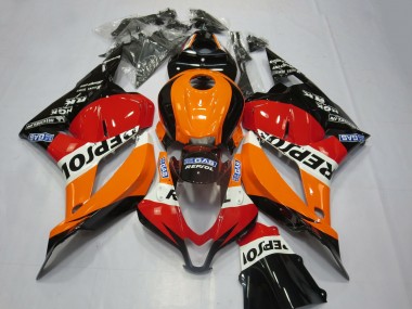 Buy 2009-2012 Honda CBR600RR Motorcycle Fairing Kits - Orange White Red Glossy Black Repsol UK