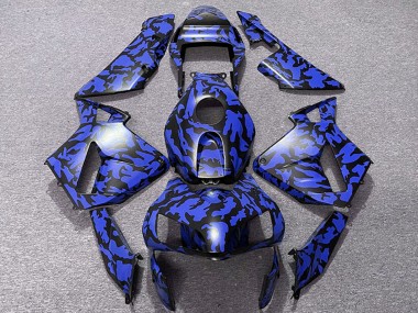 Buy 2003-2004 Honda CBR600RR Motorcycle Fairings - Blue Black Camouflage UK