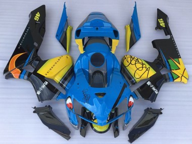 Buy 2005-2006 Honda CBR600RR Motorcycle Fairings - Blue Yellow Black Shark UK