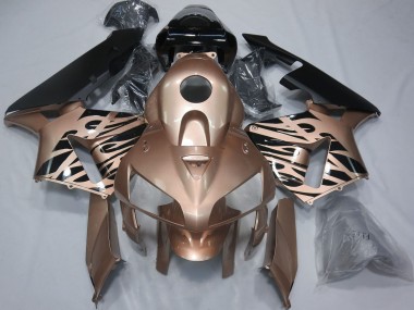 Buy 2005-2006 Honda CBR600RR Motorcycle Fairings - Glossy Black Bronze Flame UK