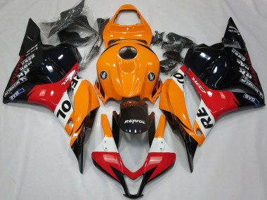 Buy 2009-2012 Honda CBR600RR Motorcycle Fairing - Orange White Red Glossy Black Repsol UK