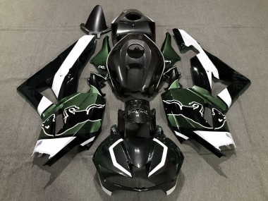 Buy 2013-2023 Honda CBR600RR Motorcycle Fairings - Black Carbon Fiber White Green Bull UK