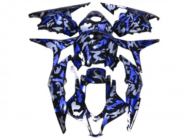 Buy 2009-2012 Honda CBR600RR Motorcycle Fairings - Blue White Camouflage UK