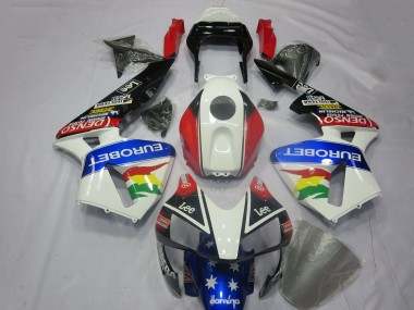 Buy 2003-2004 Honda CBR600RR Motorcycle Fairing Kits - White Red Blue Glossy Black EuroBet UK