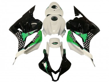 Buy 2009-2012 Honda CBR600RR Motorcycle Fairings - White Green Glossy Black Splatter UK