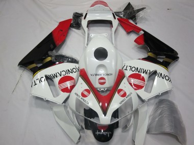 Buy 2003-2004 Honda CBR600RR Motorcycle Fairings - White Red Glossy Black Konica Minolta UK