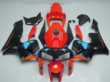 Buy 2005-2006 Honda CBR600RR Motorcycle Fairings - Red Light Blue Black Splatter UK