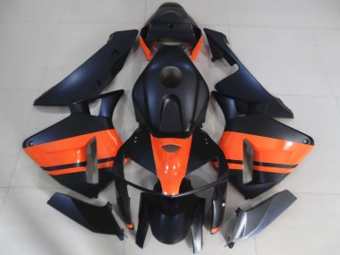 Buy 2005-2006 Honda CBR600RR Motorcycle Fairings - Matte Black Glossy Orange UK