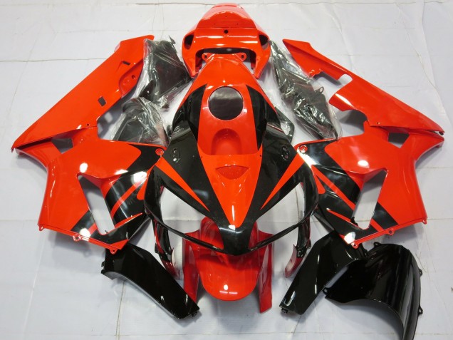 2005-2006 Honda CBR600RR Motorcycle Fairings - Red Black Stripe UK