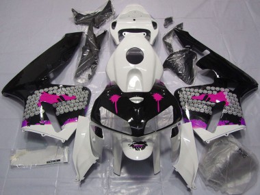 Buy 2005-2006 Honda CBR600RR Motorcycle Fairings - Pink Splatter on Glossy Black UK