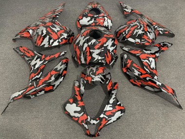 Buy 2009-2012 Honda CBR600RR Motorcycle Fairings - Red Grey Camouflage UK
