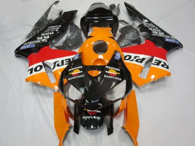 Buy 2005-2006 Honda CBR600RR Motorcycle Fairings - Orange White Red Glossy Black Repsol Man Power UK