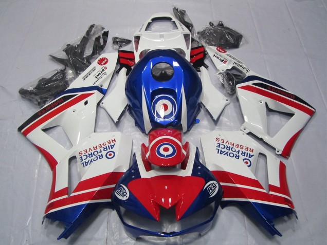 2013-2026 Honda CBR600RR Motorcycle Fairings - White Red Blue Royal Air Force UK
