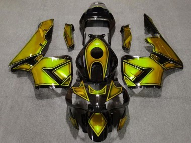 Buy 2003-2004 Honda CBR600RR Motorcycle Fairings - Gold Glossy Black UK